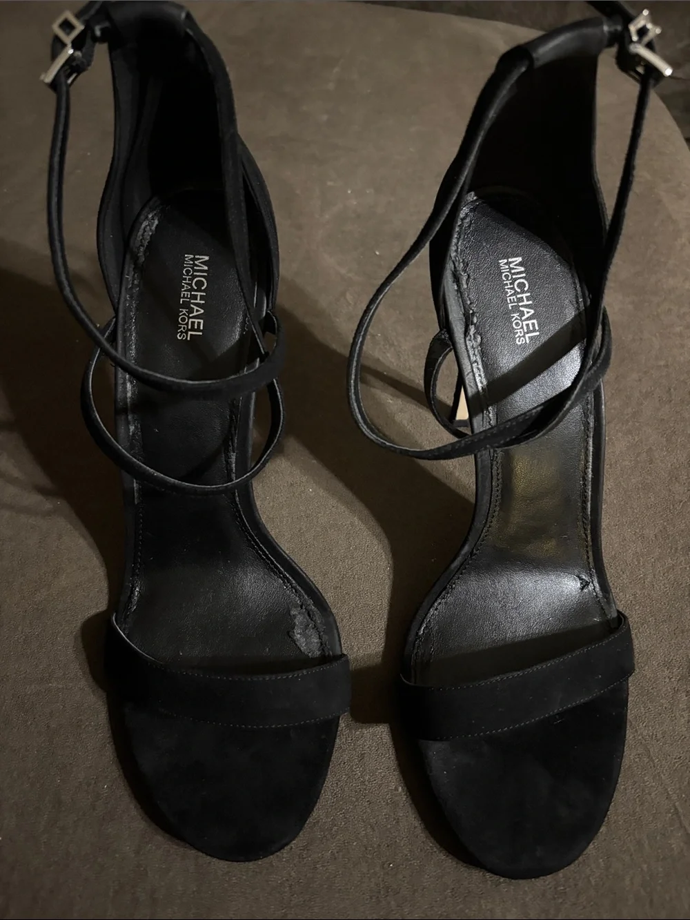 Michael Kors Black Strappy Ankle-Tie Stilettos